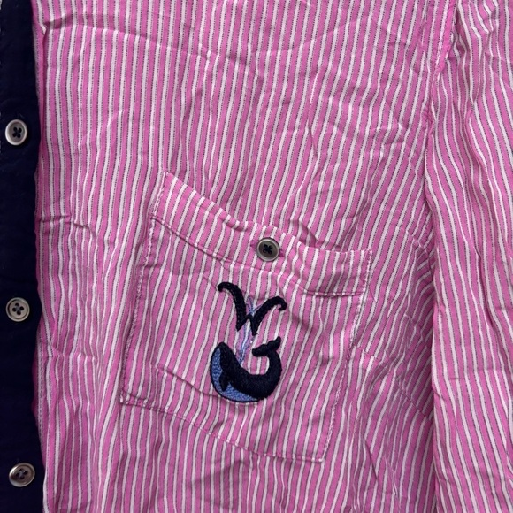 Anthropologie Maeve Initial Monogram Button Up Blouse - Picture 7 of 11